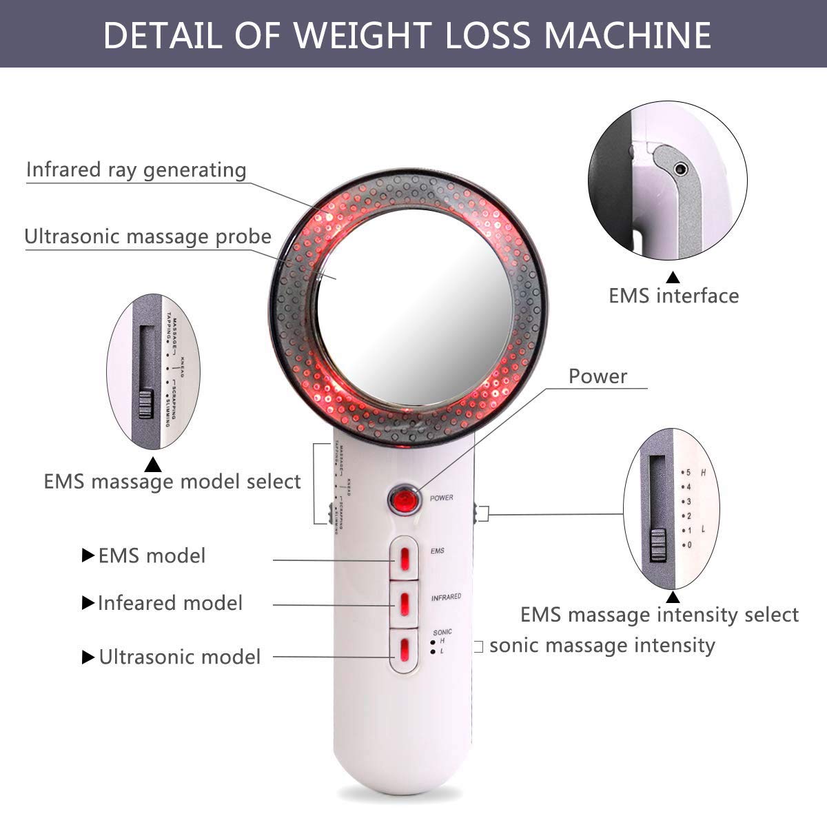 3 in 1 Body Slimming Ultrasound Cavitation Infrared Fat Burner