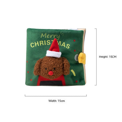 Christmas Cute Cloth Dog Hide Food Book Pet Toys