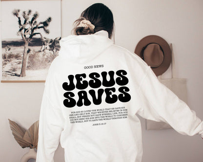 Jesus Saves Hoodie Bible Verses Appear Church Sweater